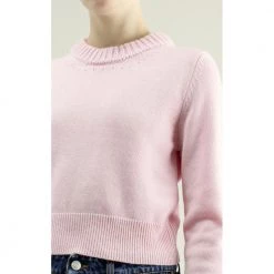 Alexander McQueen Round Neck Cashmere Jumper Pink -Dame-strikkegensere Salg unnamed file 798