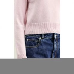 Alexander McQueen Round Neck Cashmere Jumper Pink -Dame-strikkegensere Salg unnamed file 799