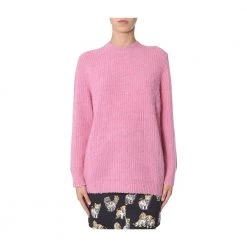 MSGM Crew Neck Sweater Pink -Dame-strikkegensere Salg unnamed file 808
