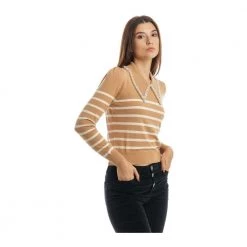 Liu Jo Round-neck Knitwear Beige -Dame-strikkegensere Salg unnamed file 812