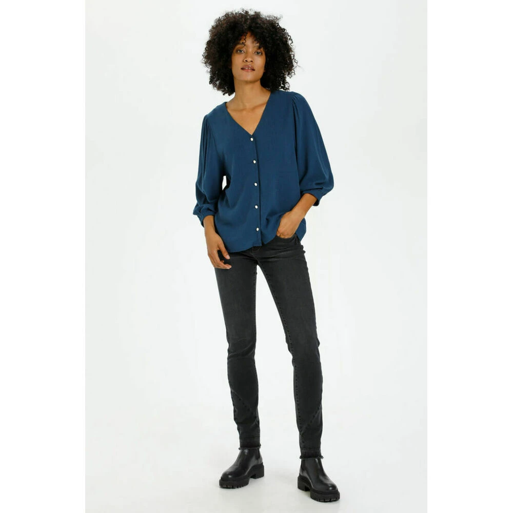 Cream Blouse Blue 2 Cream Blouse Blue - Bilde 2