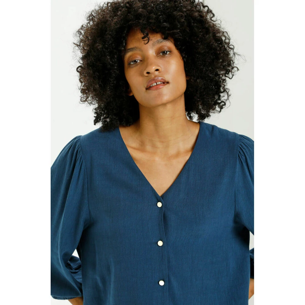 Cream Blouse Blue 3 Cream Blouse Blue - Bilde 3