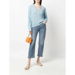 360Cashmere Sweater Blue -Dame-strikkegensere Salg unnamed file 892