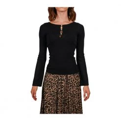 Liu Jo Round-neck Knitwear Black -Dame-strikkegensere Salg unnamed file 9