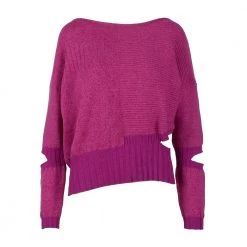 Manila Grace Round-neck Knitwear Purple