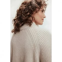 Beige Davida Chunky Structured Rib Sweater Genser Beige -Dame-strikkegensere Salg unnamed file 989